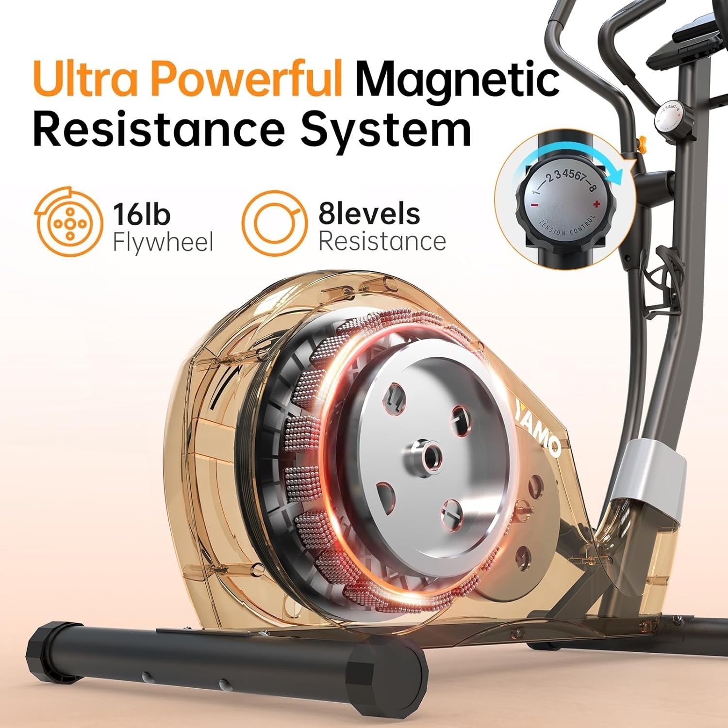 Under Desk Electric Elliptical 12-Speed Portable Seated Pedal Exerciser