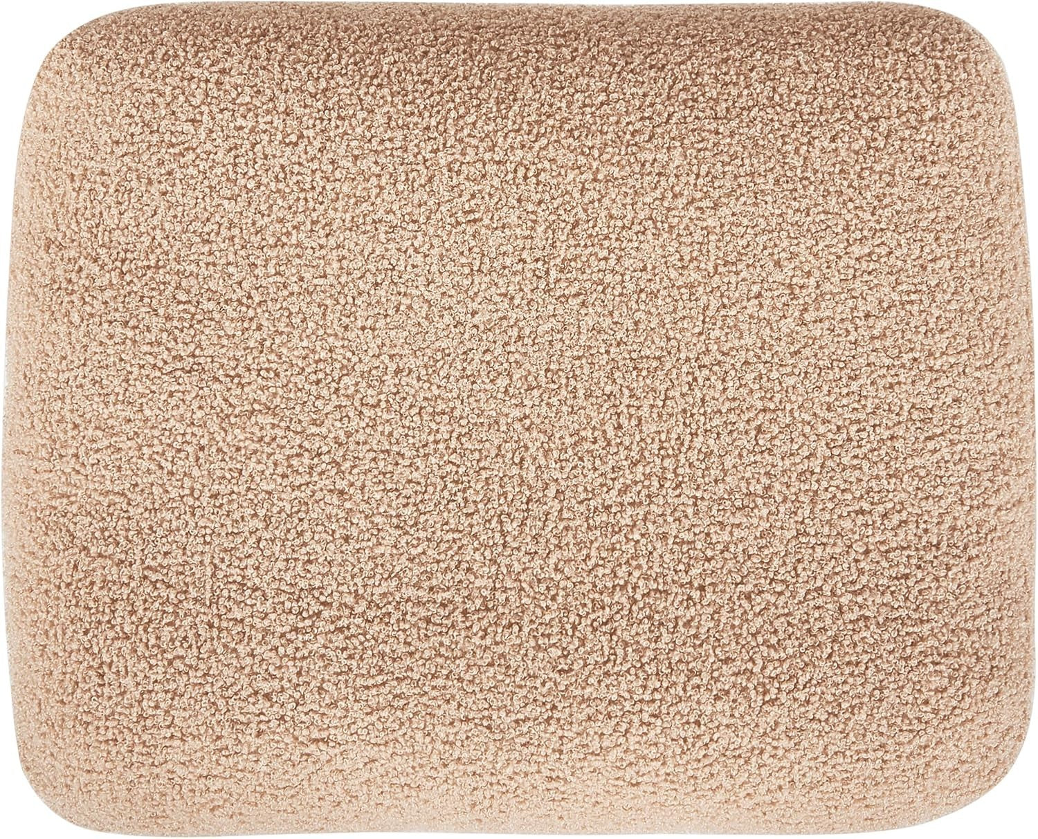 Retro Right Hand Boucle Chaise Lounge Beige Cushioned Sturdy Metal Legs
