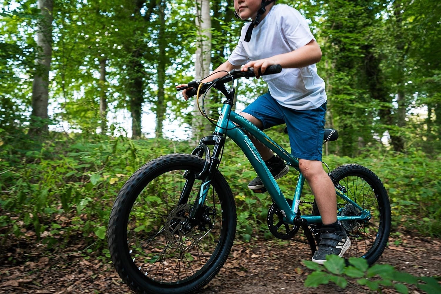 20" Kids Mountain Bike Disc Brake Front Suspension 6 Speed Trail MTB