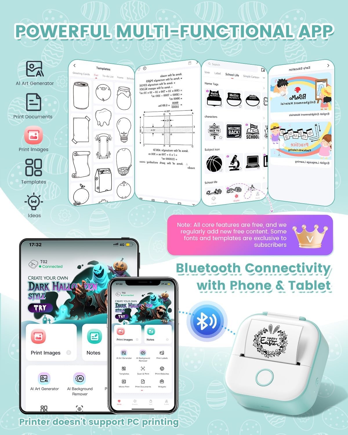 Mini Thermal Sticker Printer – Portable Bluetooth Photo Printer