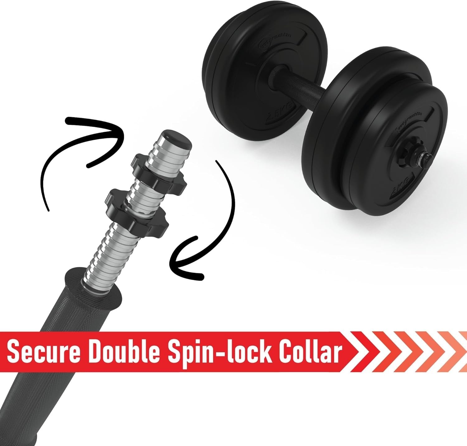 Adjustable Dumbbell Barbell Set 10–50KG Vinyl Weights Home Gym