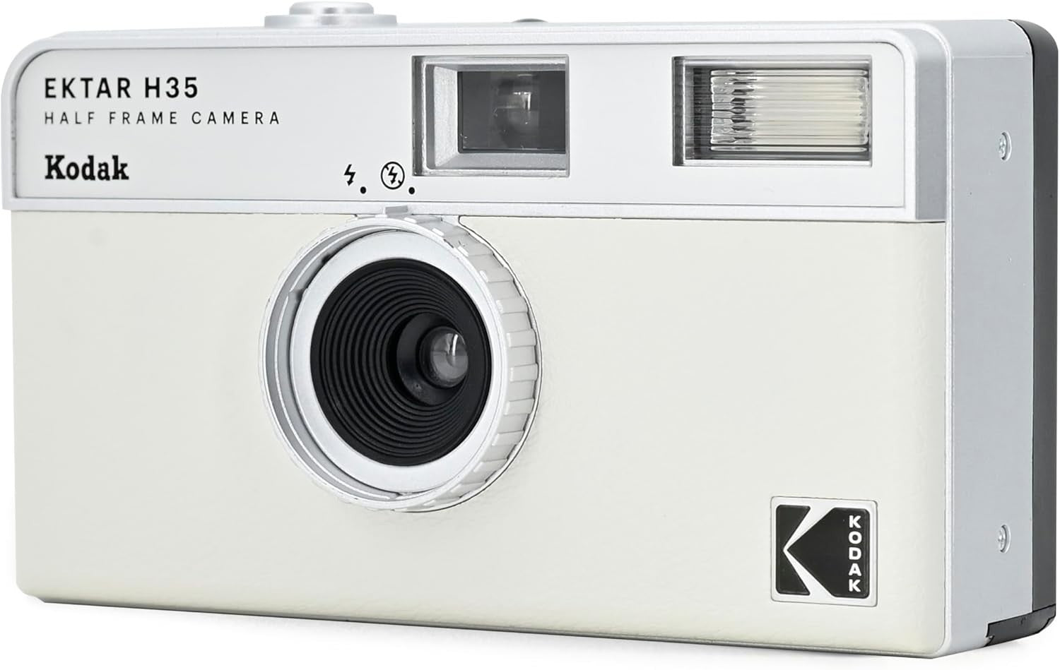 35mm Half Frame Film Camera Reusable Focus Free Compact Off White