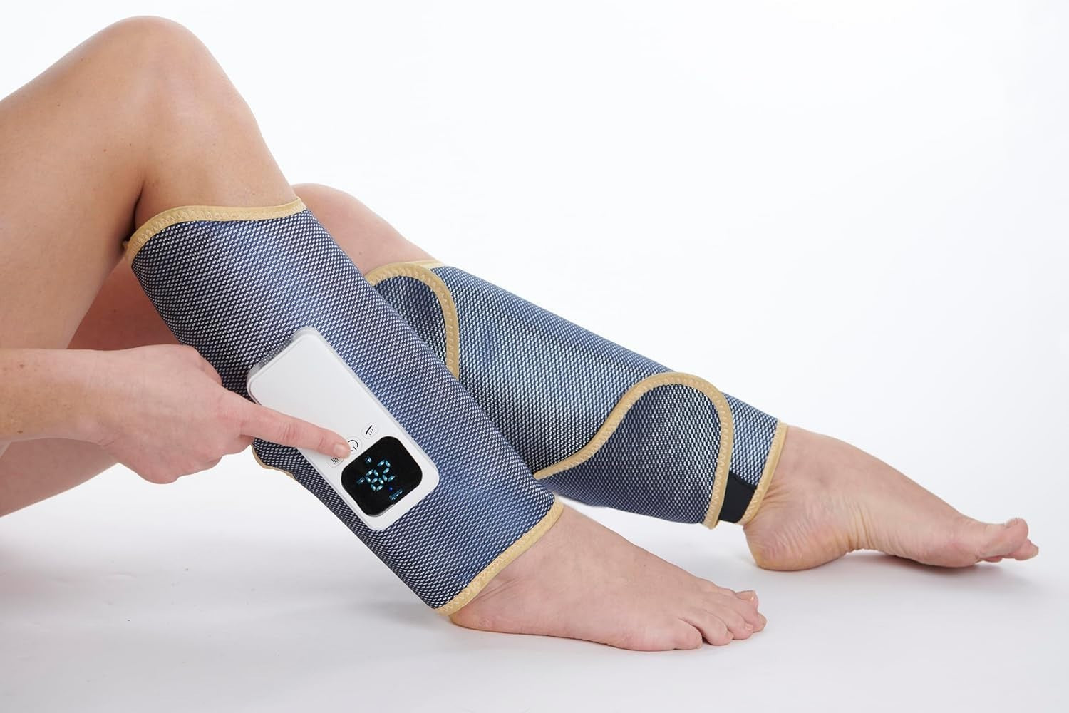 Heated Air Compression Leg Massager with 3 Intensity Levels & Cordless Relief