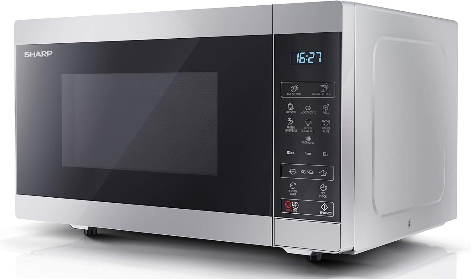 25L 900W Digital Microwave Silver 11 Power ECO
