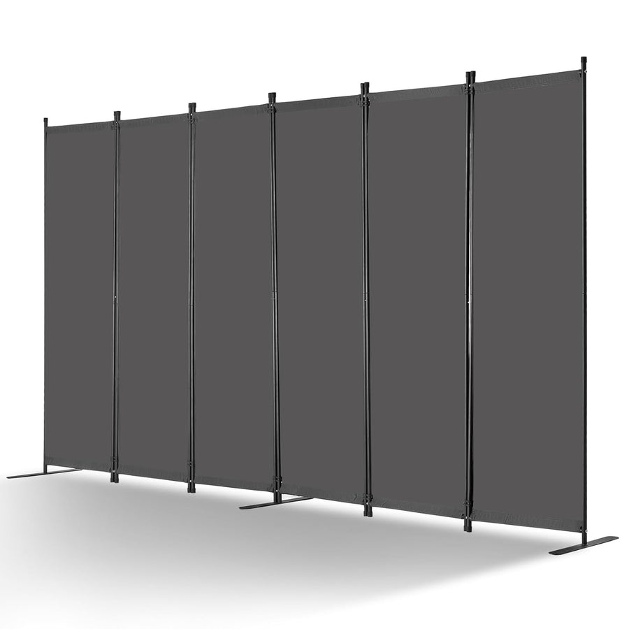 6 Panel Folding Room Divider Privacy Screen – Freestanding Partition Wall for Ho