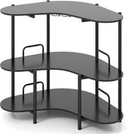 3-Tier Wine Bar Cabinet with Glass Holder, Freestanding Drinks Storage Table