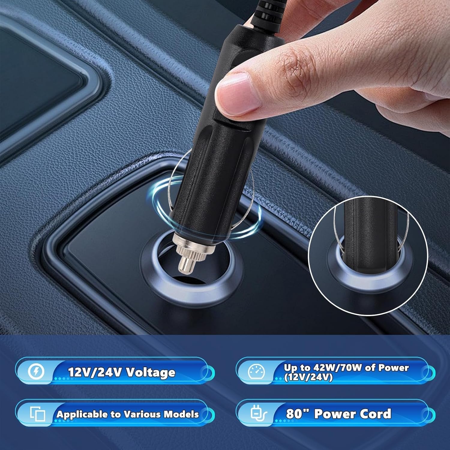 Electric Car Heated Blanket 12V 24V Travel Throw Timer Washable