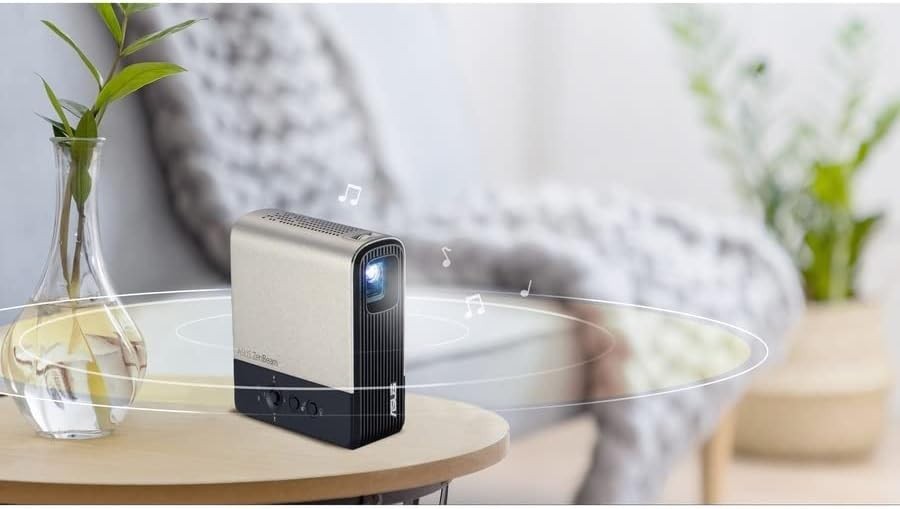 Mini Portable LED Projector Wireless Smartphone Mirroring Battery HDMI