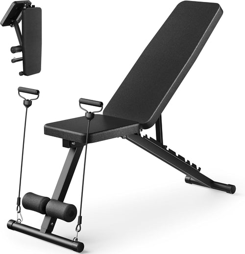 Foldable Adjustable Weight Bench 600lb Incline Decline Flat Home Gym