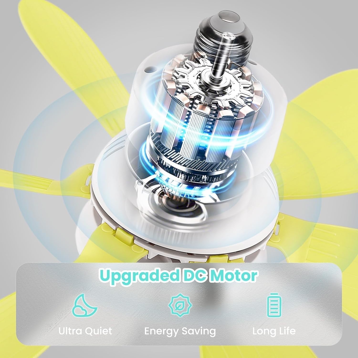 30W Ceiling Fan with Lights Dimmable 3 Speed 6 Blades Remote