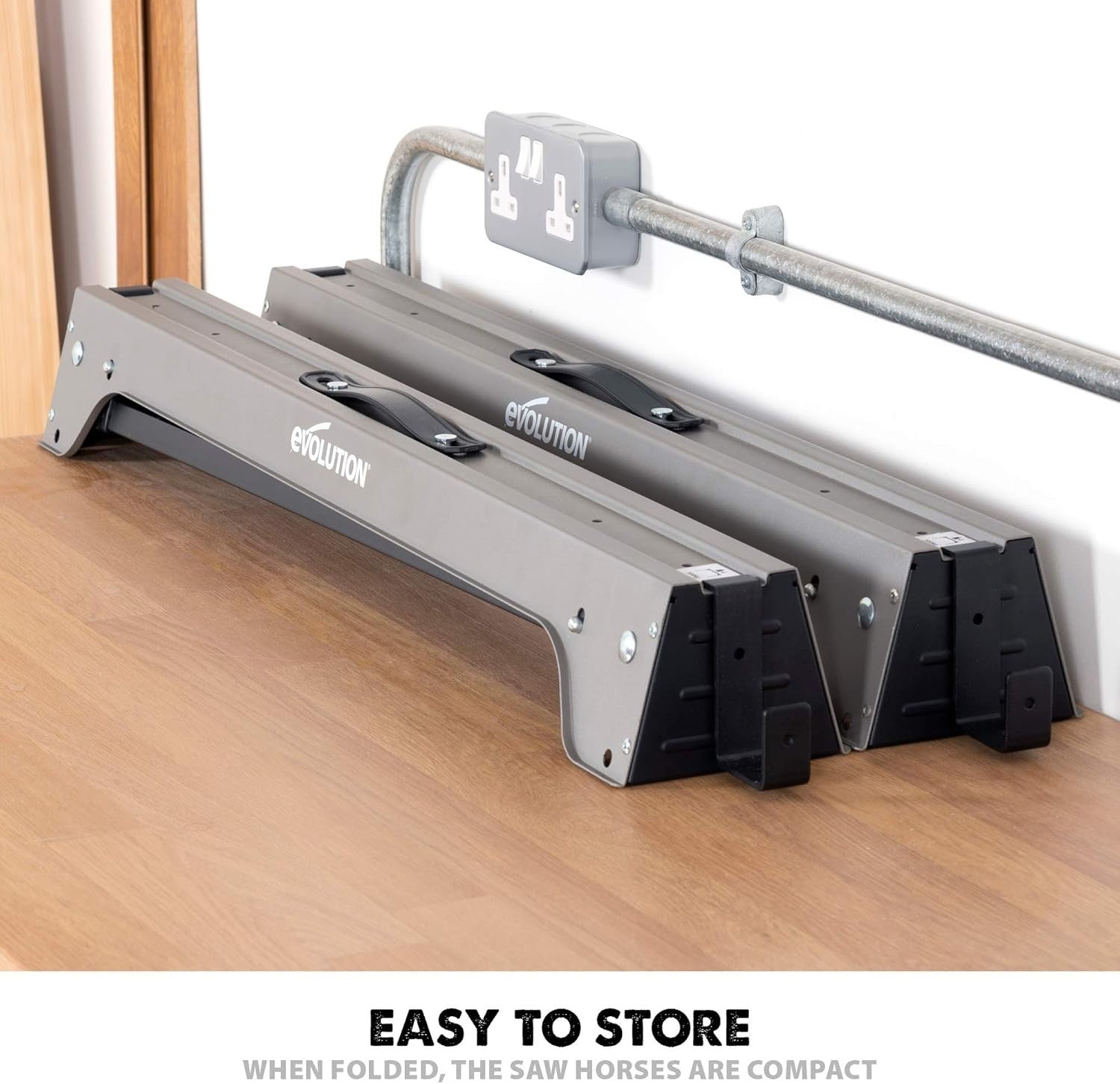 Folding Saw Horses Twin Pack 500kg Support Portable Heavy Duty Work Stands
