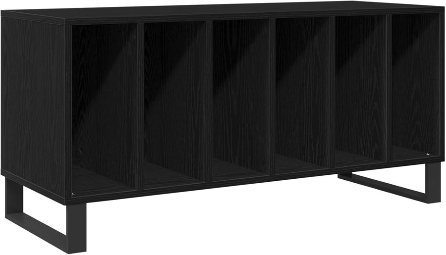 Black Oak Media Storage Cabinet – DVD Organizer & TV Console, Durable