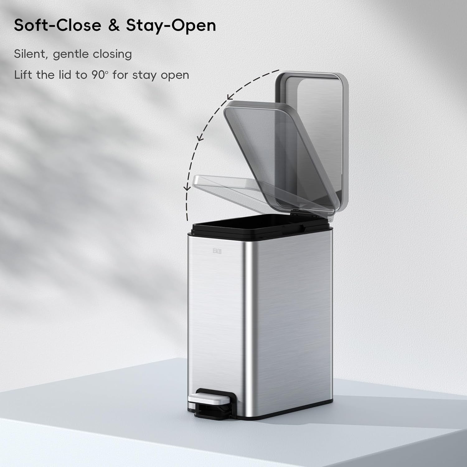 6L Slim Stainless Steel Pedal Bin – Fingerprint-Resistant Trash