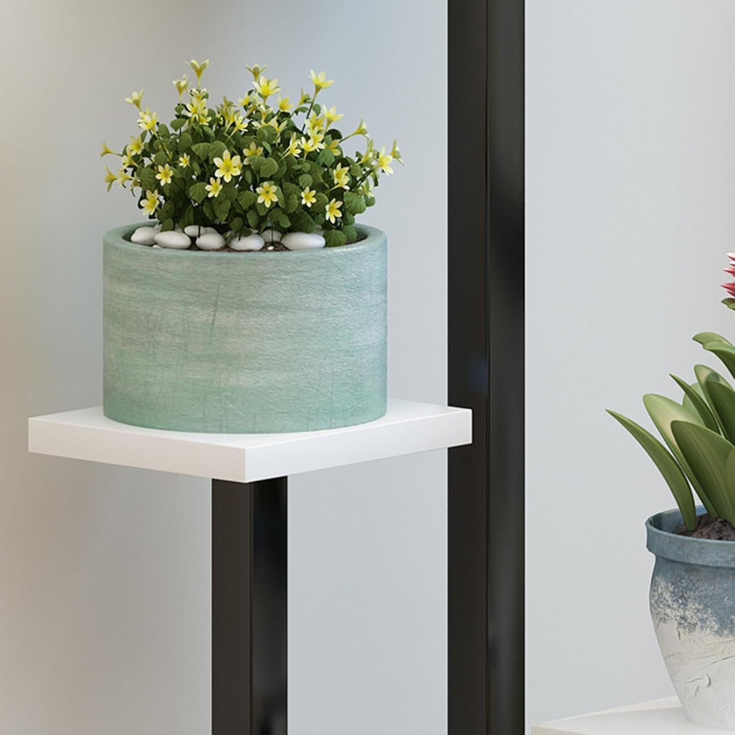 3 Tier White Metal Plant Stand Indoor Outdoor Corner Flower Rack Pot Display