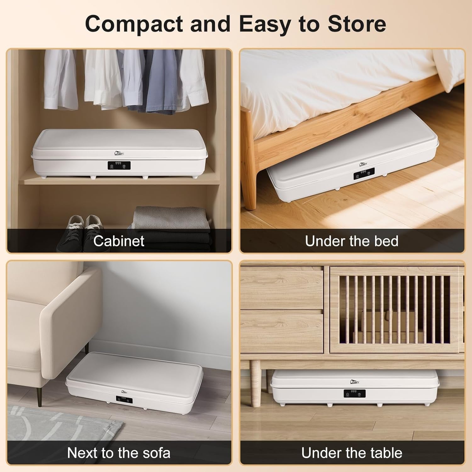 Portable Electric Clothes Dryer 2 Tier 360° Warm Air Drying 10kg Indoor