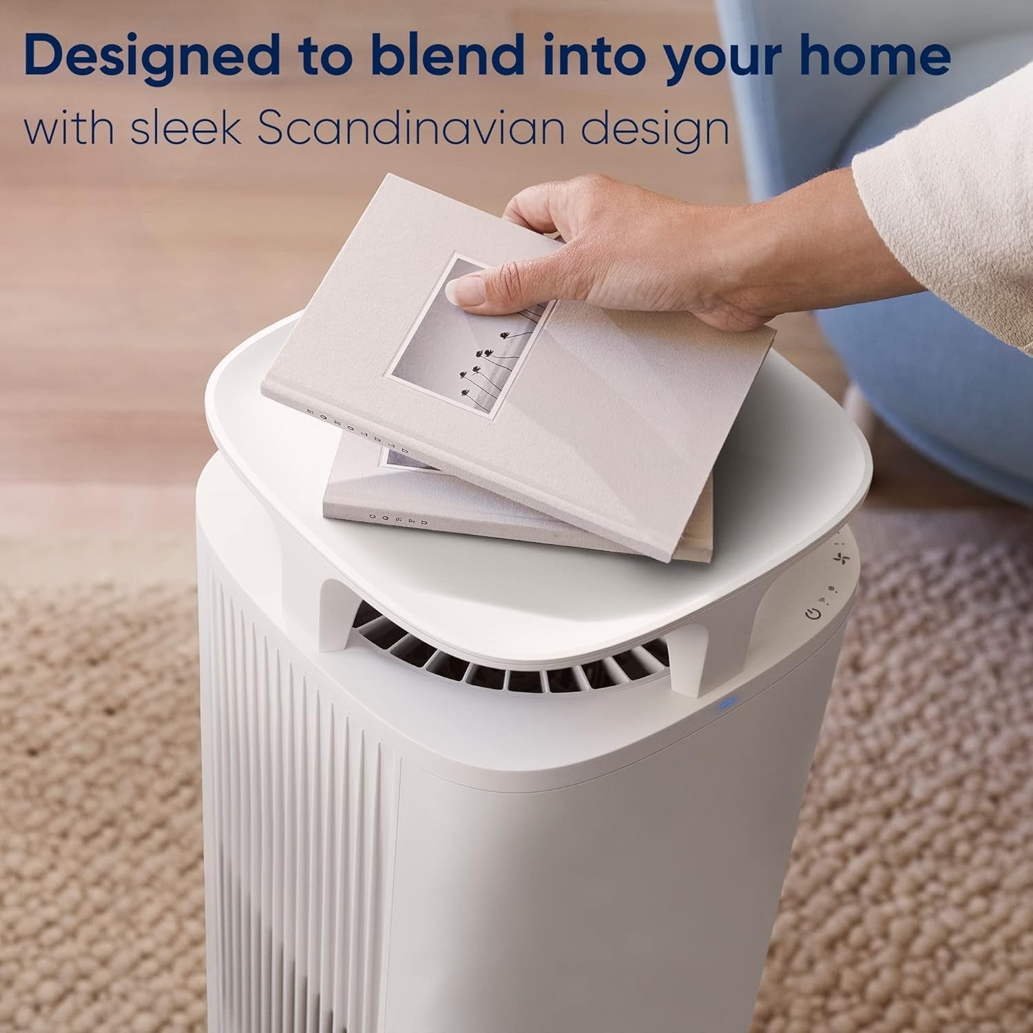 HEPA Air Purifier Side Table Quiet Smart Dust Allergy Pet Smoke 48m²