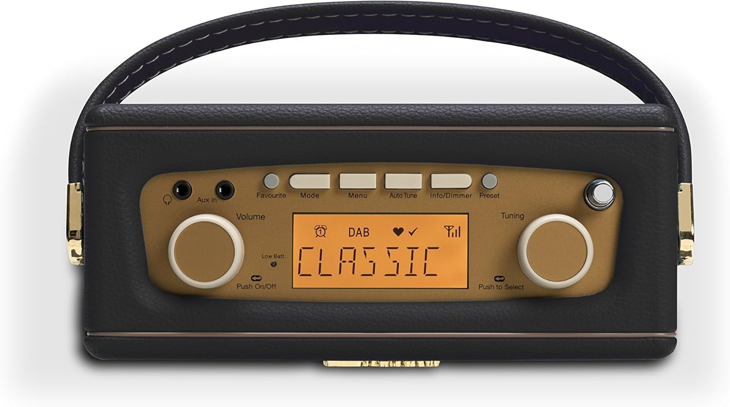 Portable DAB DAB+ FM Radio Bluetooth Retro Black/White