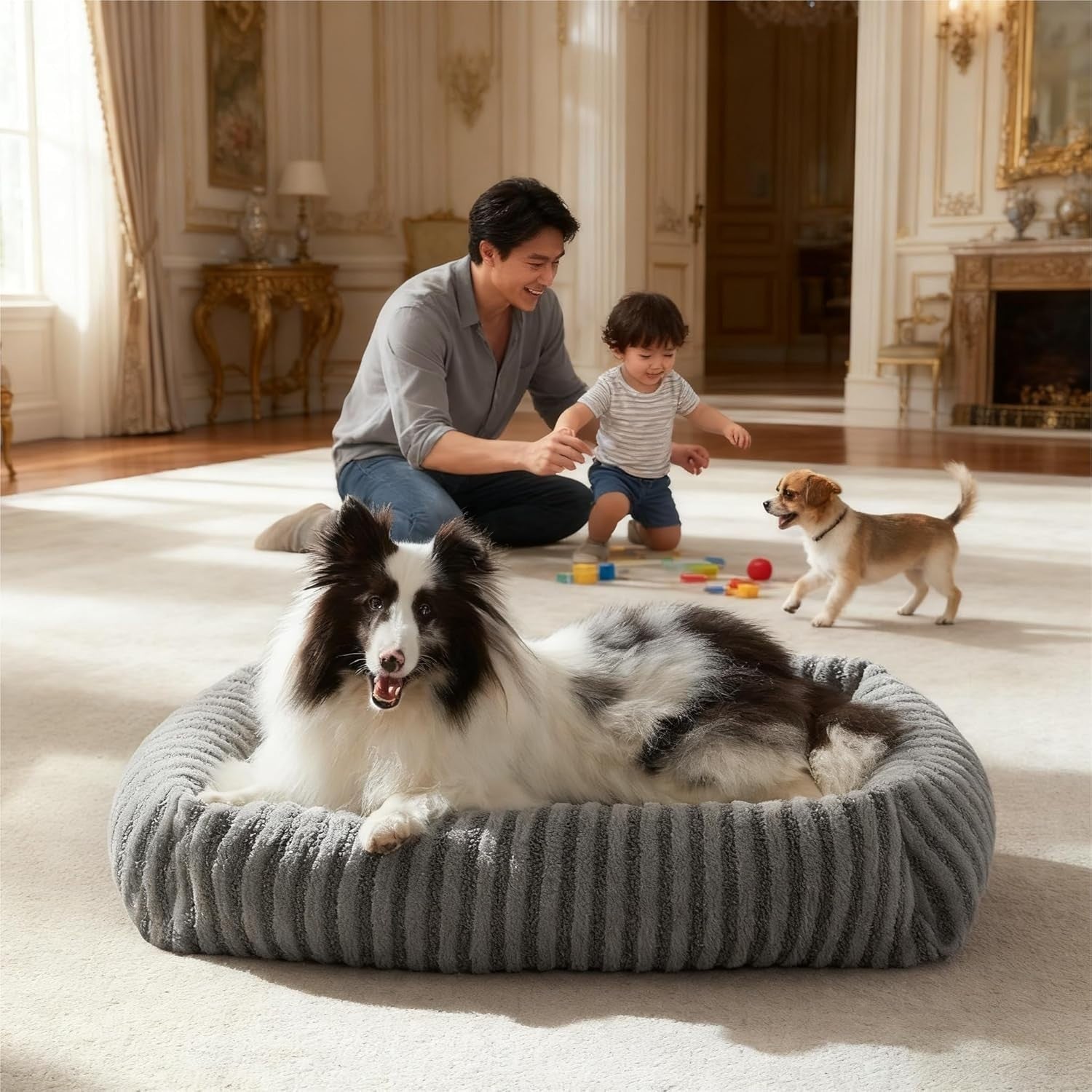 XXL Orthopedic Dog Bed 107x76x25cm Memory Foam Washable