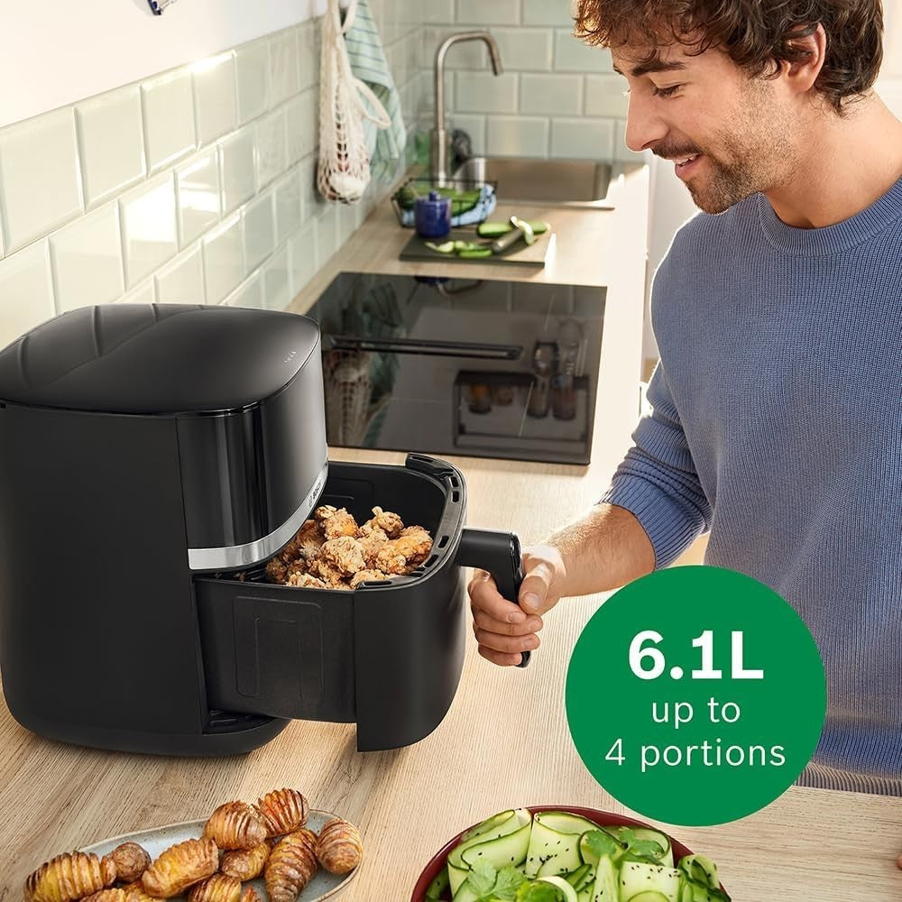 6.1L XL Air Fryer 9in1 Dual Heating Grill Set Defrost Keep Warm