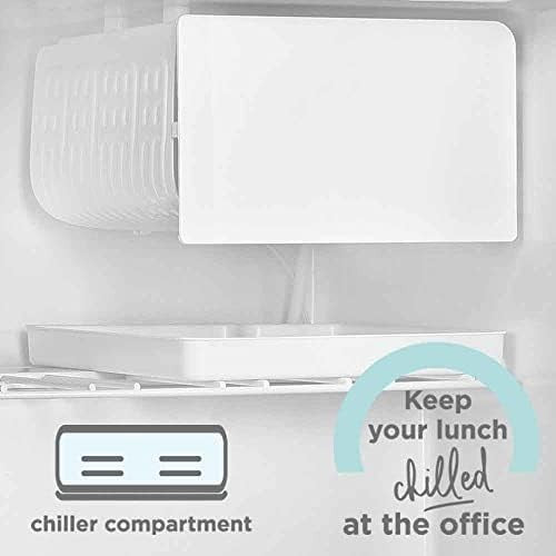 42L Mini Fridge Countertop Compact Lockable Reversible Door White