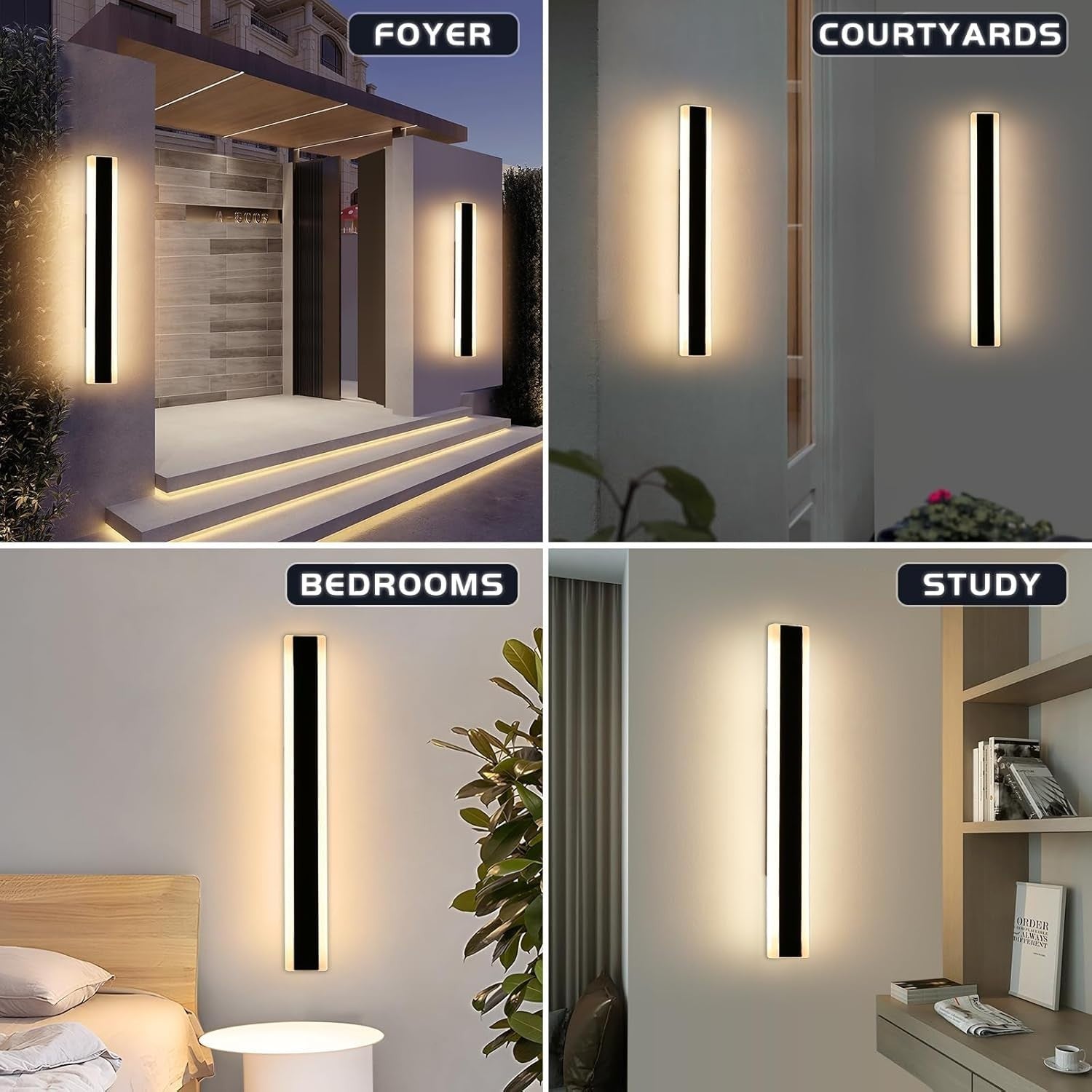 Outdoor LED Wall Light 60cm Waterproof Modern Acrylic Porch Light