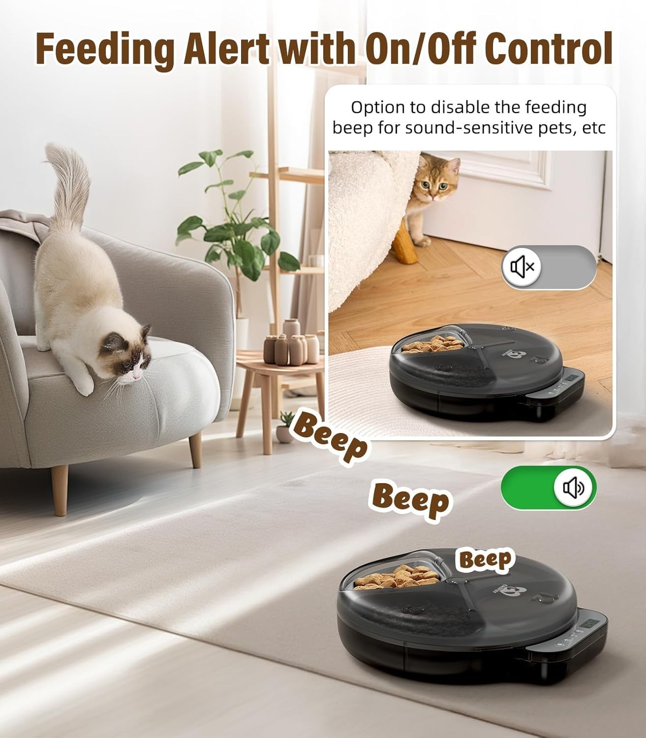 Automatic Cat Feeder Wet Dry Food 4 Meal Timer Battery Operated Feeder