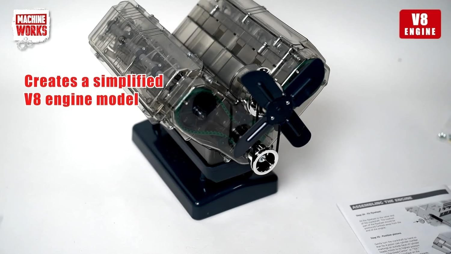 Build Your Own V8 Engine Model Kit – 250+ Parts, AR, Sound & Lights, Ages 10+