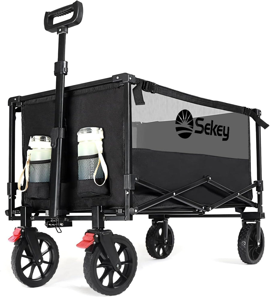 Heavy Duty Folding Festival Trolley with Brake 330lb All Terrain Camping