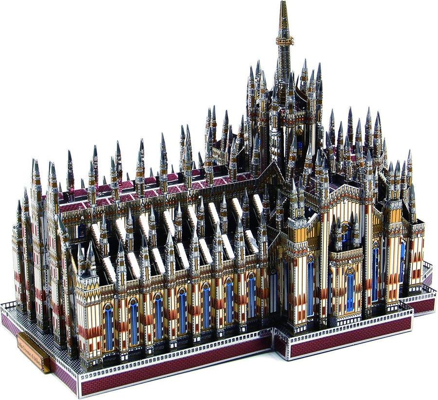 3D Metal Milan Cathedral Puzzle Model Building Kit, Laser Cut Jigsaw