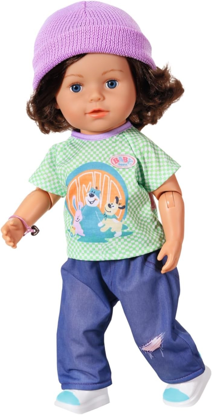 43cm Boy Doll Soft Body Poseable Joints Hair Outfit Accessories
