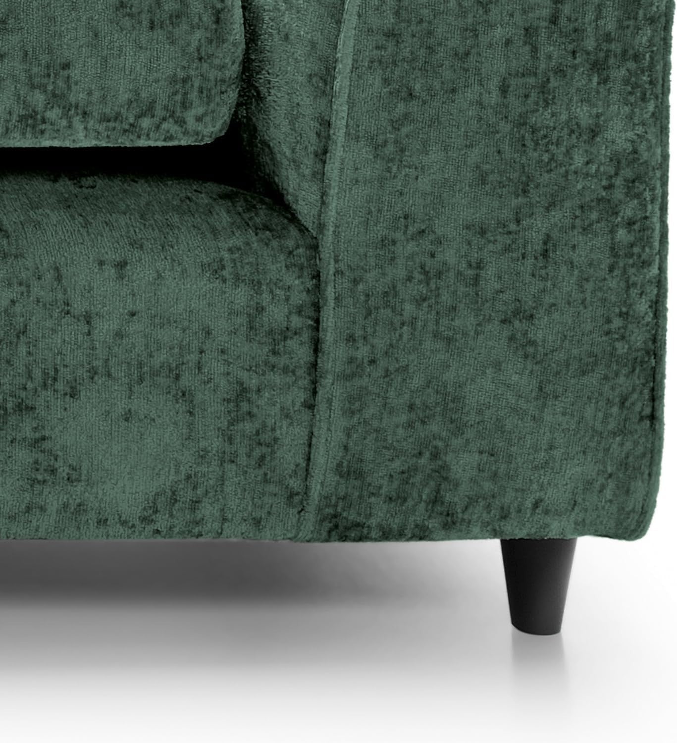 U-Shaped Sofa Rifle Green Chenille Modern 3+2 Seater Sectional w/ Footstool