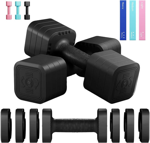 2.5kg Adjustable Dumbbells Pair 4-in-1 Non Slip Hand Weights Band