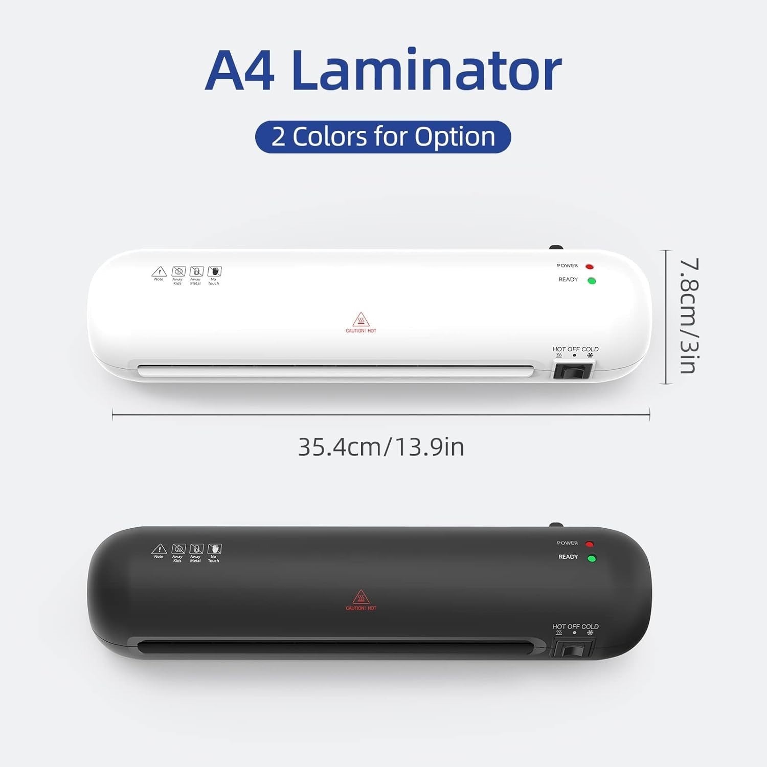 A4 Desk Laminator Hot Cold 2 Roller 9 Inch ABS Jam Release + Tool Set