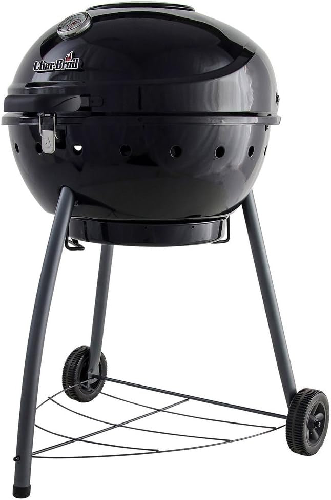 Adjustable Charcoal Kettle BBQ Grill with Thermometer & Wheels Outdoor Garden