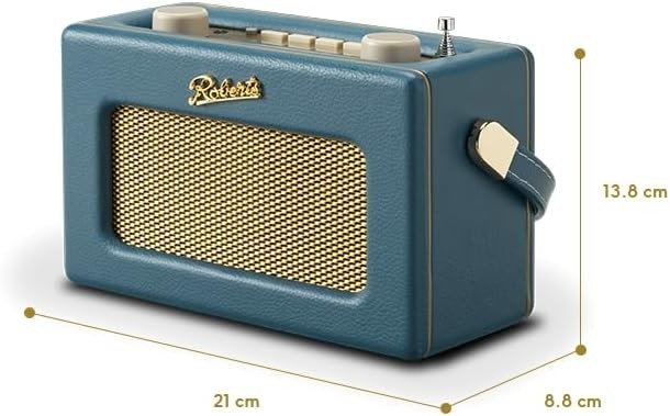 Portable DAB DAB+ FM Radio Bluetooth Retro Teal Blue