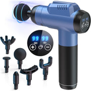 Deep Tissue Massage Gun 99 Speeds Muscle Massager LCD 6 Heads Type-C