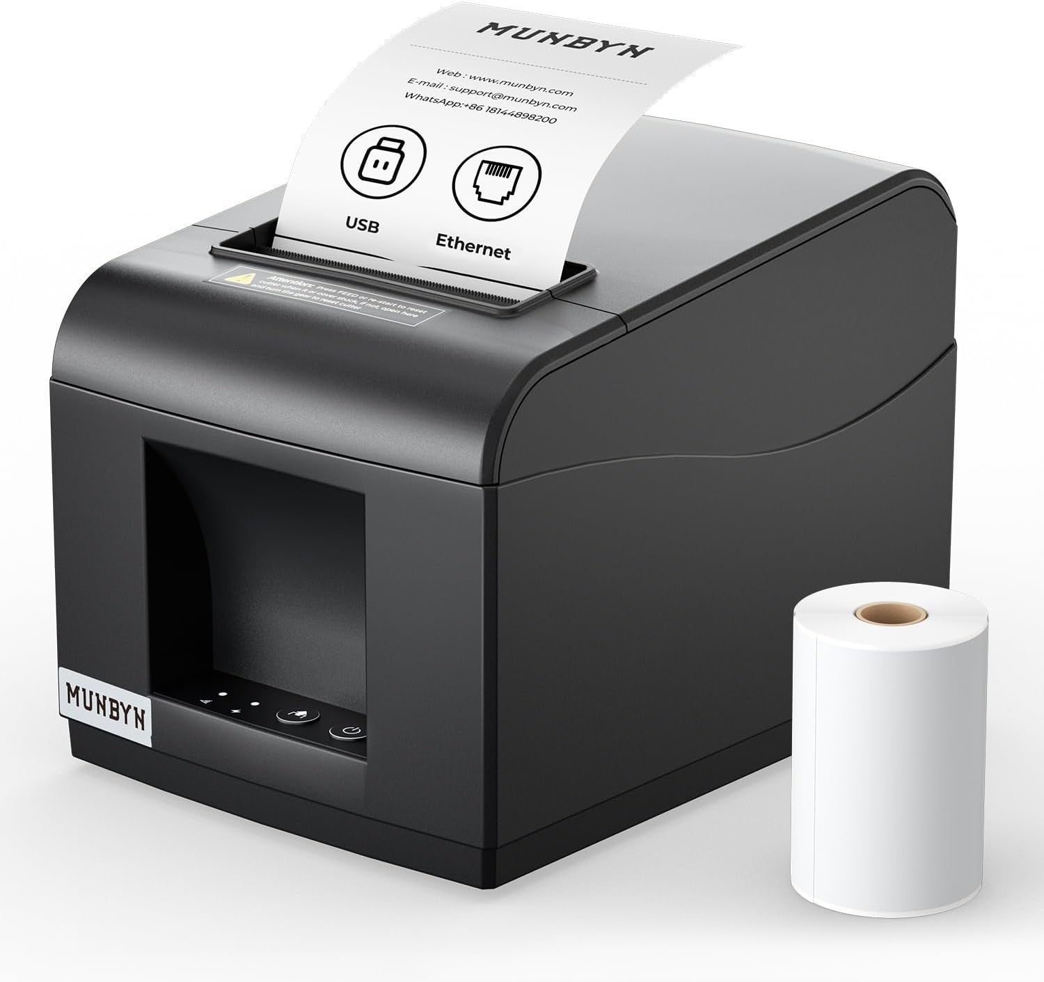 MUNBYN P072 80mm USB Thermal Receipt Printer – Auto Cutter POS for Windows Mac