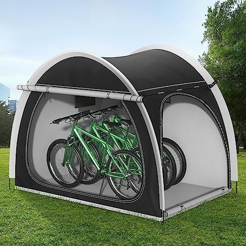 Waterproof Bike Storage Tent 3-4 Bikes Outdoor Green Garden Shed