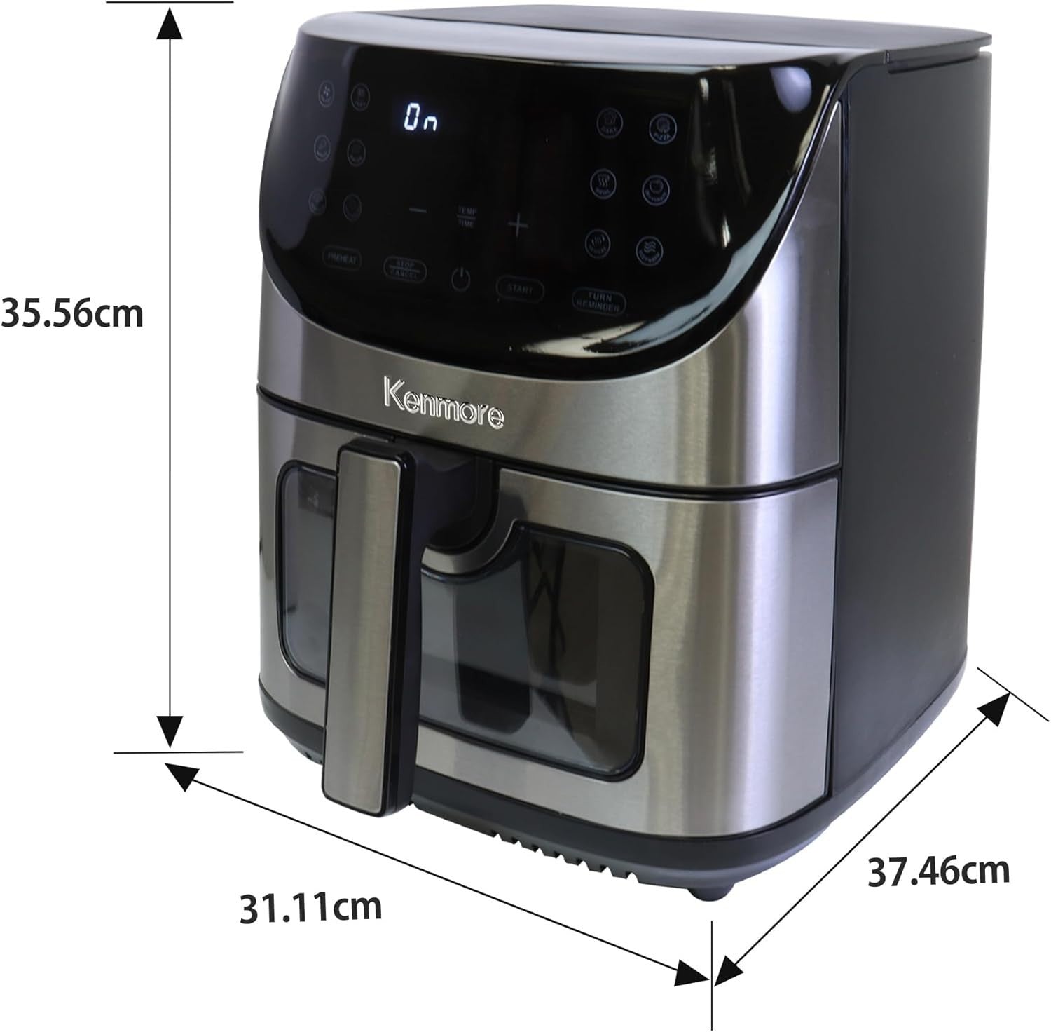 7.8L XL Air Fryer 1700W 12 Presets Touch Control Window Dishwasher Safe