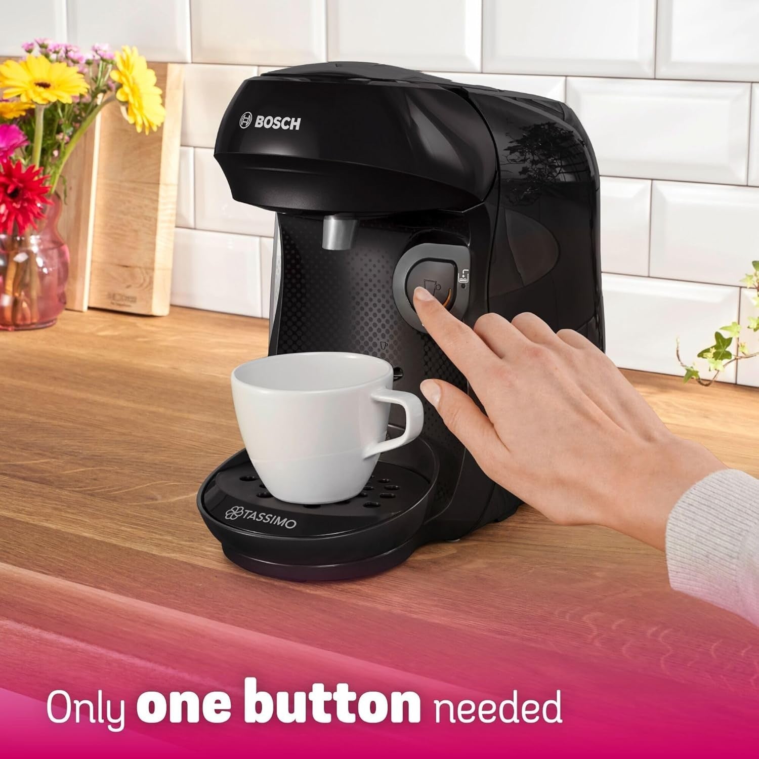 Pod Coffee Machine with Auto Clean, Adjustable Cup Size & Descaling Bundle