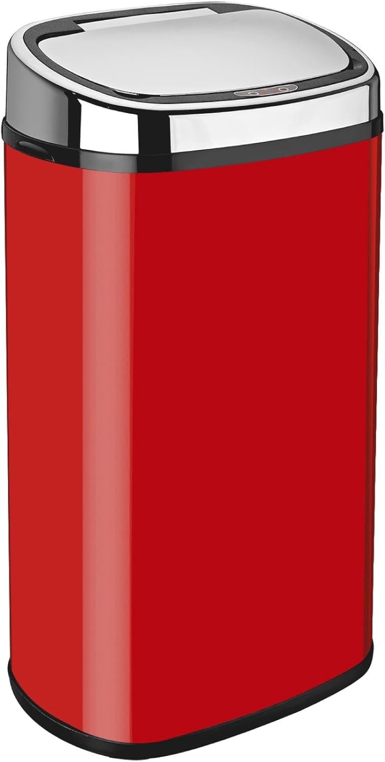 58L Red Motion Sensor Kitchen Bin – Automatic Touchless Trash Can