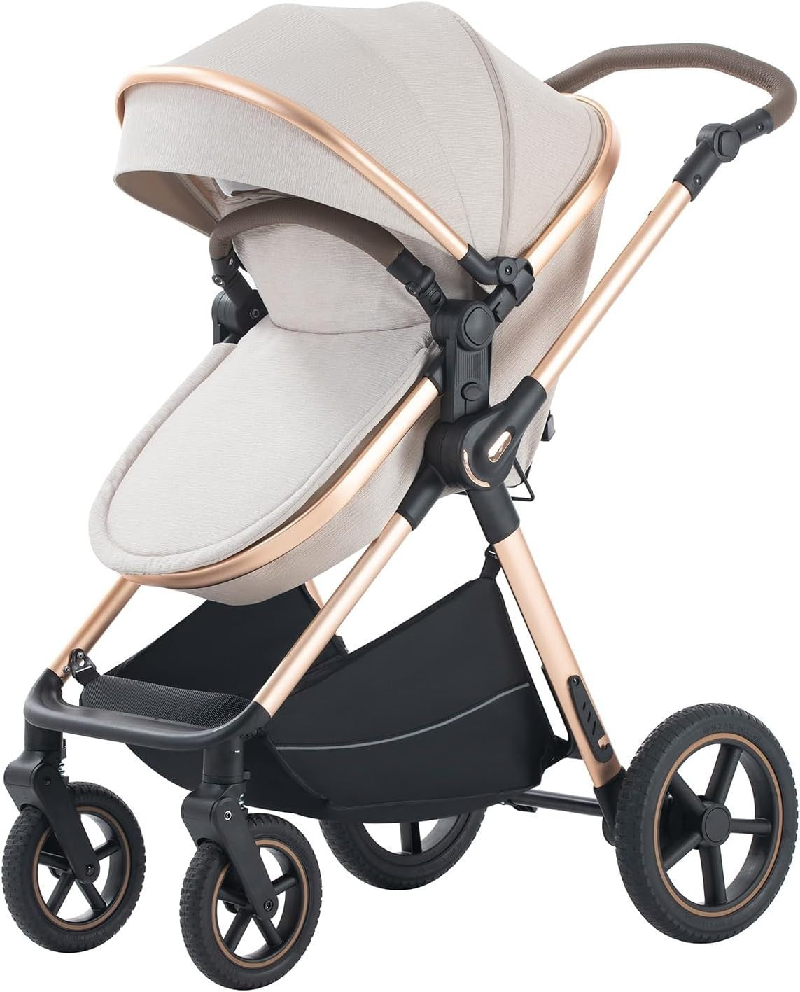 3 in 1 Baby Pram Pushchair Travel System Aluminium Frame Lightweight Foldable