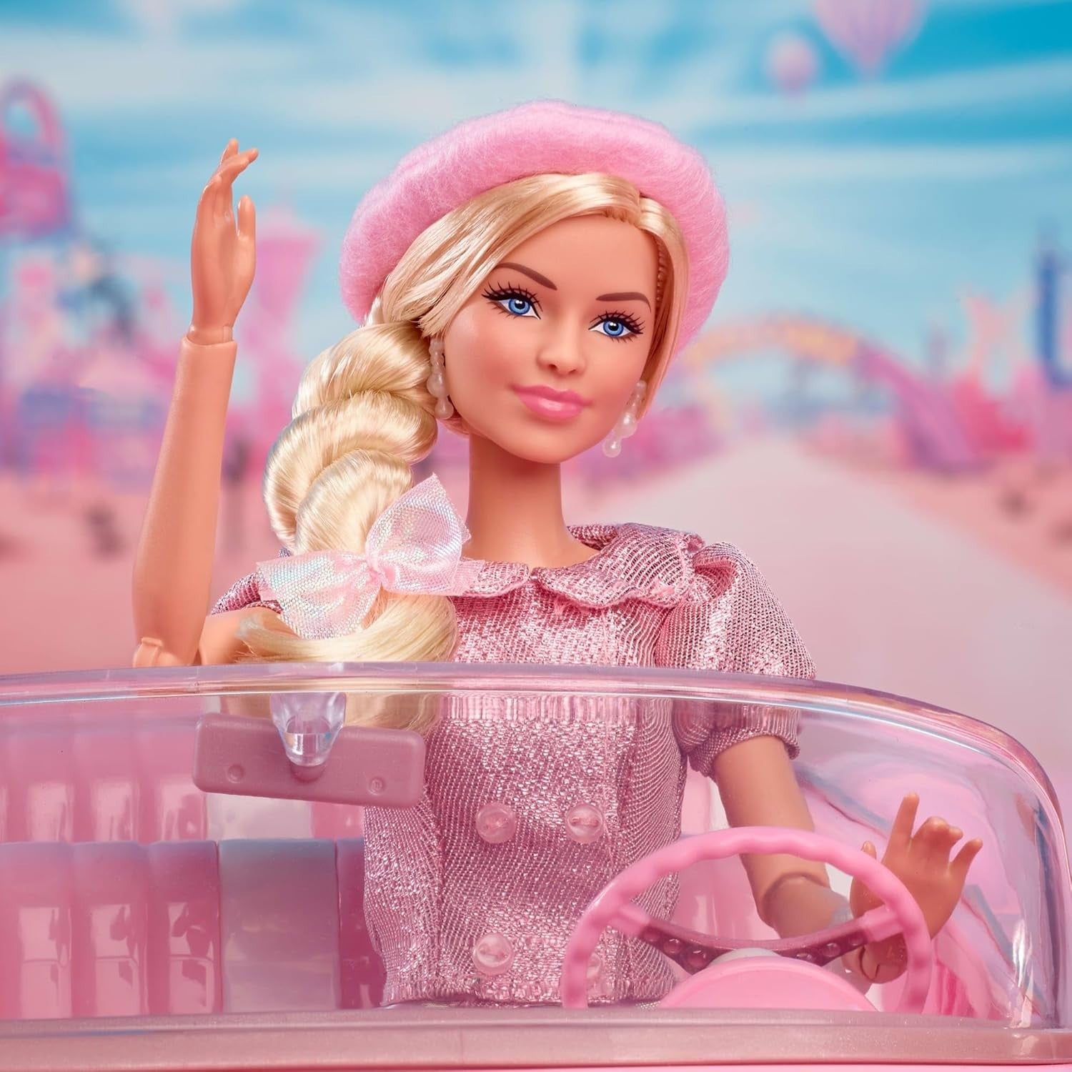 Movie Inspired Pink Tutu Fashion Doll Blonde Hair Jewelry