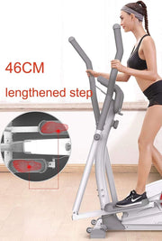 2-in-1 Elliptical Cross Trainer Cycling Machine 8-Level Resistance Home Gym