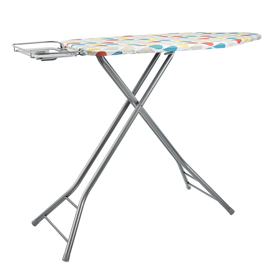 Large Ironing Board Adjustable Height Foldable H-Frame Steel 122x43cm