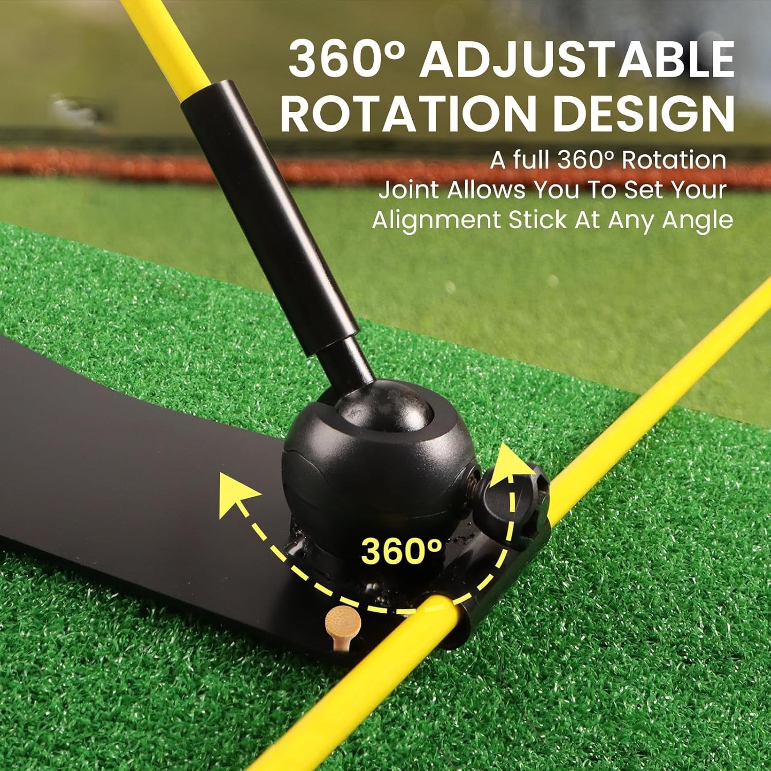 Golf Alignment Stick Practice Base Swing Iron Trainer Aid