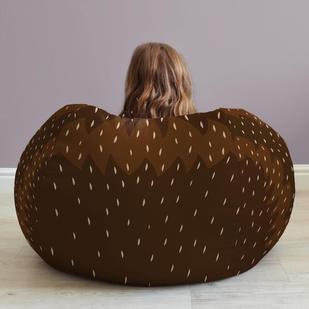 Toddler Kids Animal Printed Bean Bag Chair with Footstool | Soft, Durable Seat
