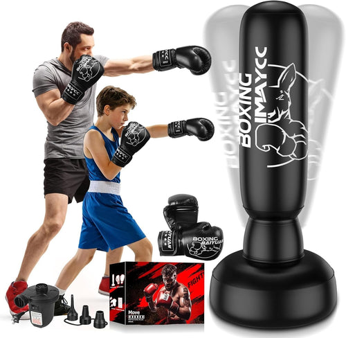 180cm Standing Punch Bag Kit Inflatable MMA Kickboxing Training