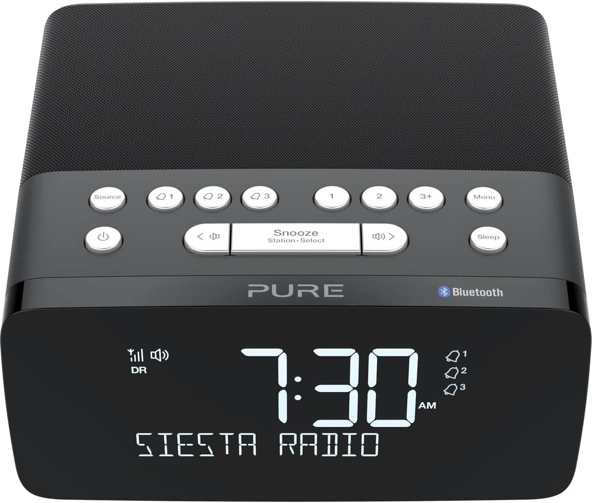 DAB+/DAB/FM Alarm Clock Radio with Qi Wireless Charging & LCD Display