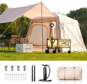 Inflatable Camping Tent 2-4 Person Waterproof Oxford Air Beam Glamping